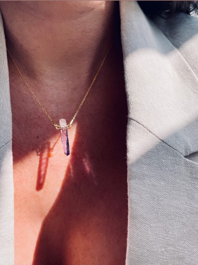 Naszyjnik z małym Ametystem z Vera Cruz