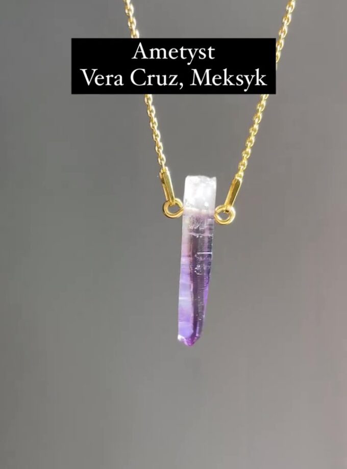 Naszyjnik z małym Ametystem z Vera Cruz