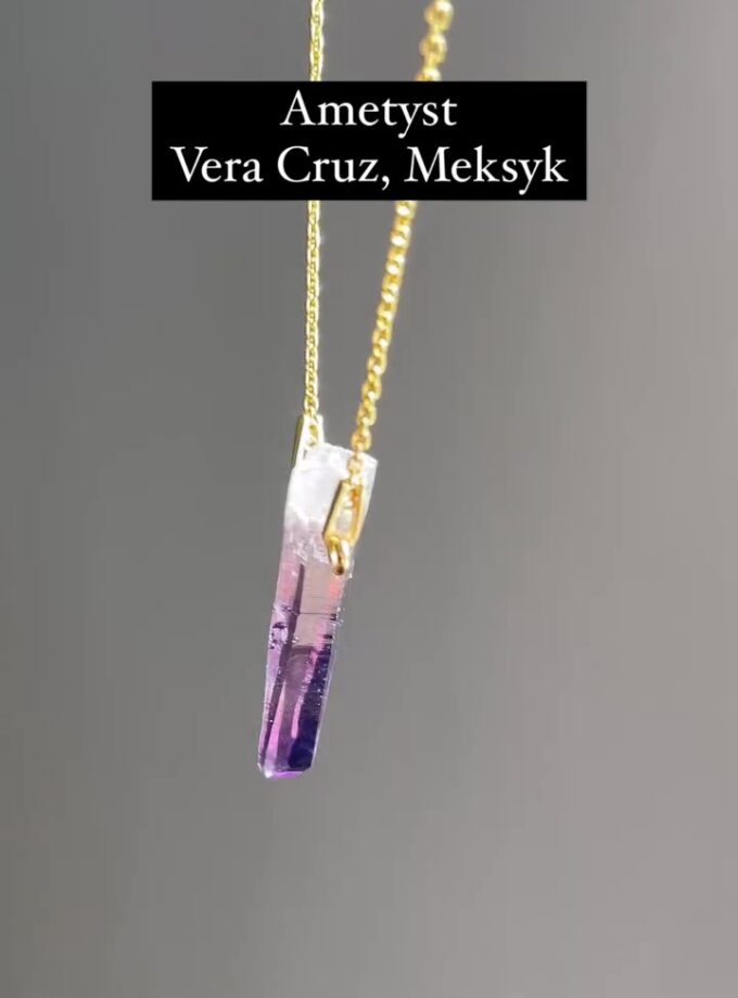 Naszyjnik z małym Ametystem z Vera Cruz