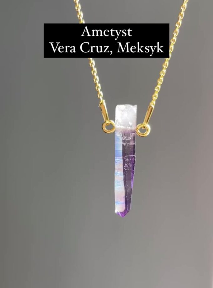 Naszyjnik z małym Ametystem z Vera Cruz