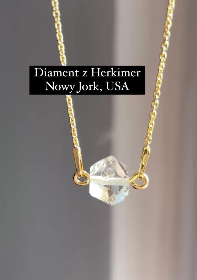 Naszyjnik z małym Diamentem z Herkimer, USA (Okaz 6)
