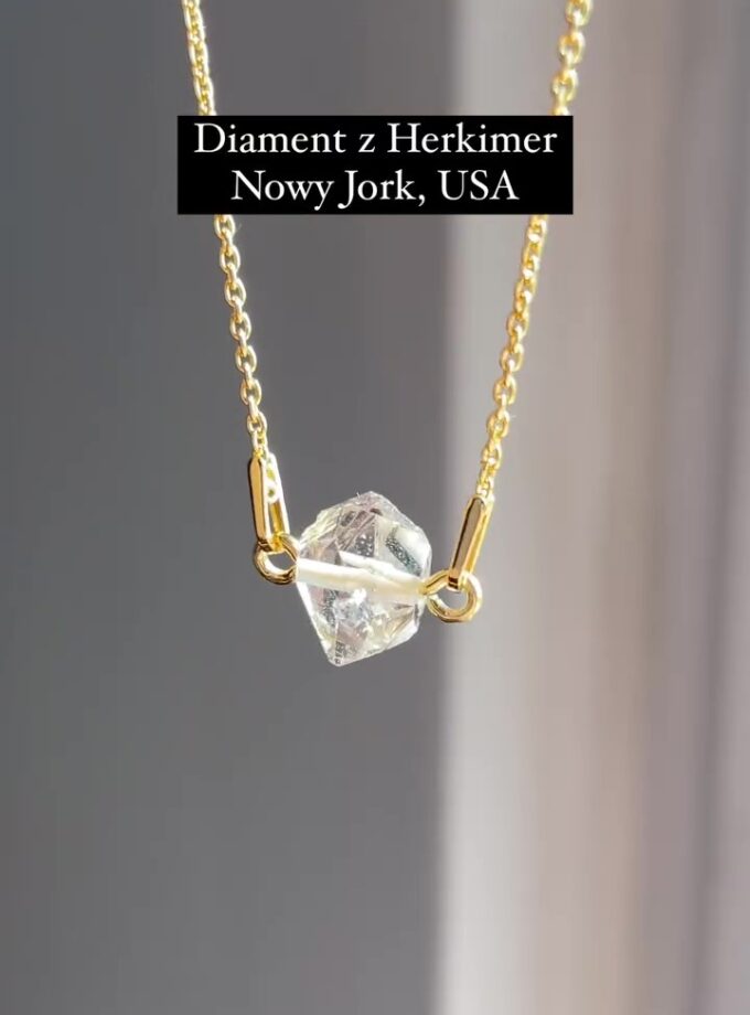 Naszyjnik z małym Diamentem z Herkimer, USA (Okaz 6)