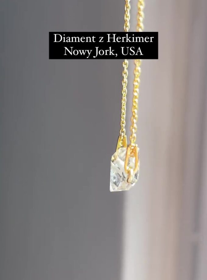Naszyjnik z małym Diamentem z Herkimer, USA (Okaz 6)