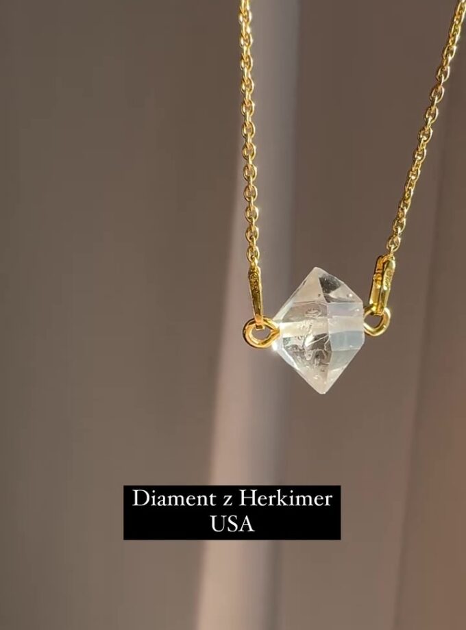 Naszyjnik z małym Diamentem z Herkimer, USA (Okaz 5)