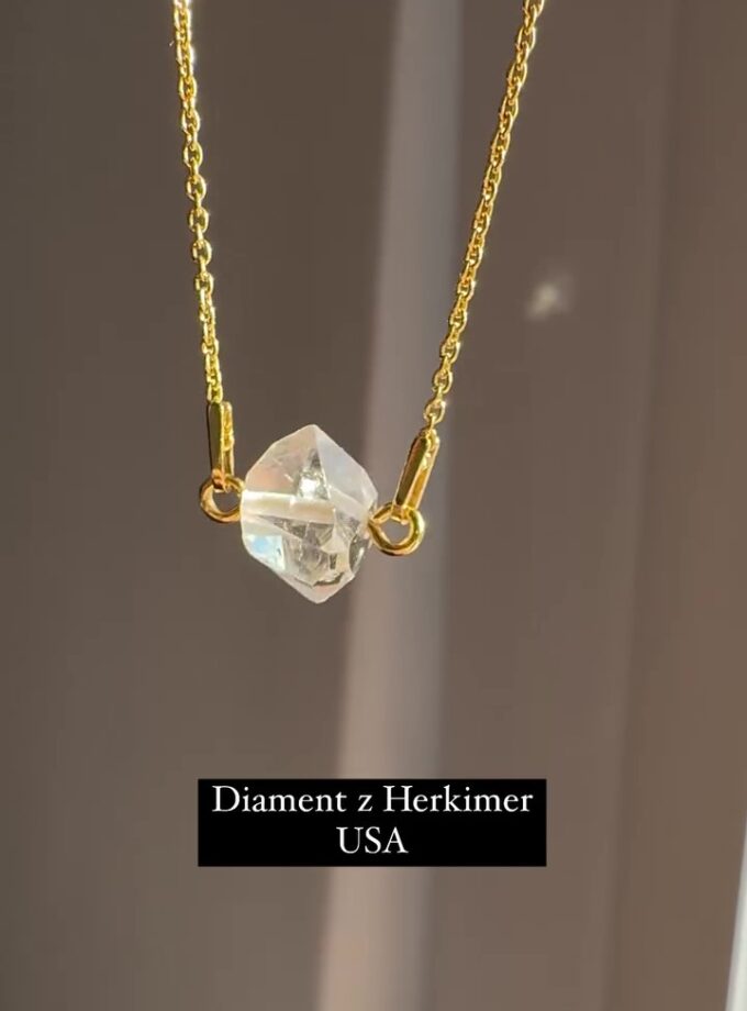 Naszyjnik z małym Diamentem z Herkimer, USA (Okaz 5)