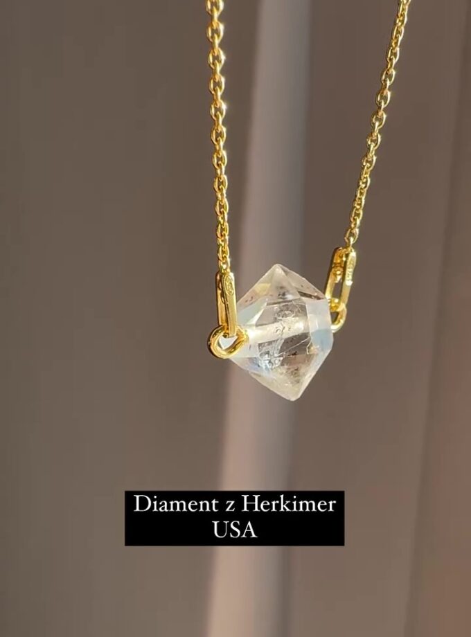 Naszyjnik z małym Diamentem z Herkimer, USA (Okaz 5)