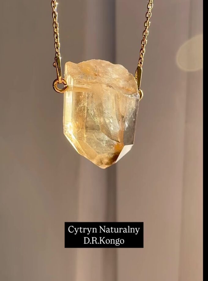 Naszyjnik z Cytrynem Naturalnym (okaz 6)