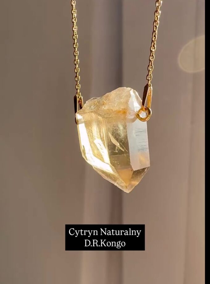 Naszyjnik z Cytrynem Naturalnym (okaz 6)