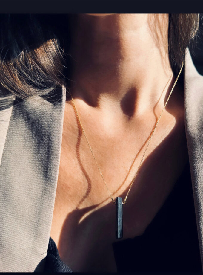 Naszyjnik z Turmalinem Czarnym Schorl (wybór okazu)