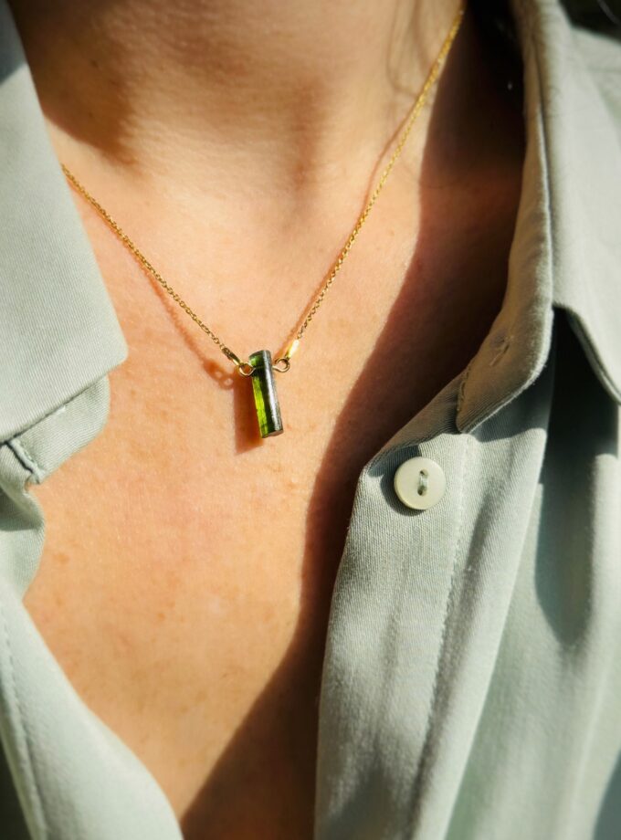 Naszyjnik z małym Turmalinem Werdelitem