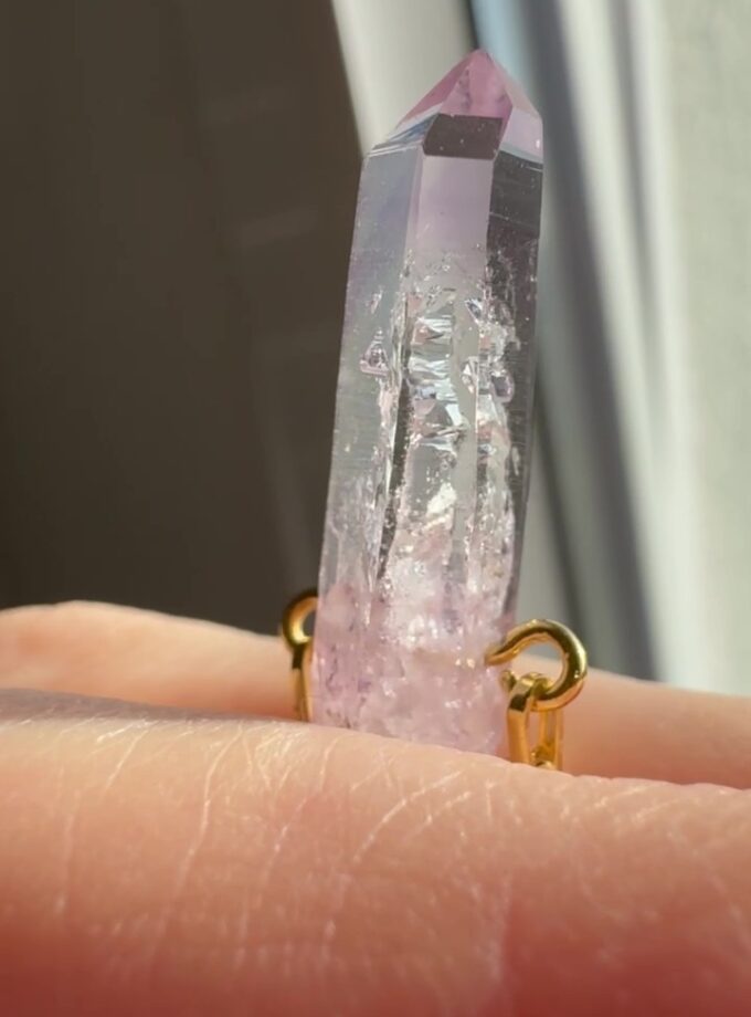 Naszyjnik z Ametystem z Vera Cruz pastelowy (wybór okazu)