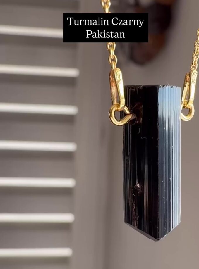 Naszyjnik z Turmalinem Czarnym (schorl)