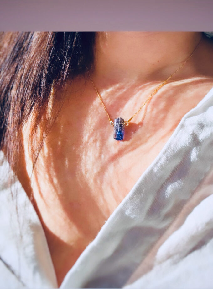 Naszyjnik z Tanzanitem, Arusha Tanzania (kryształ)