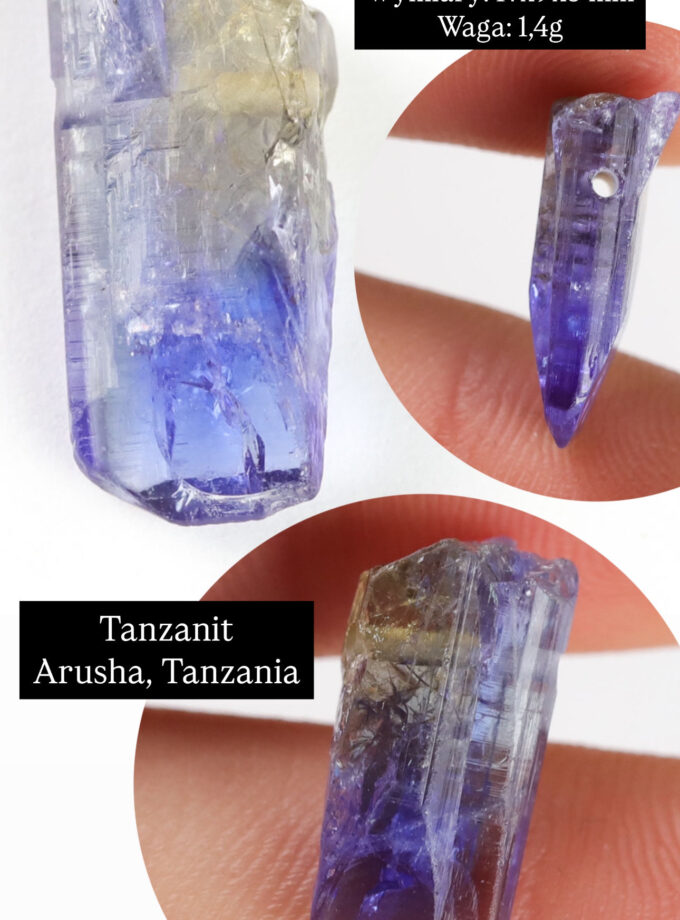 Naszyjnik z Tanzanitem, Arusha Tanzania (kryształ)