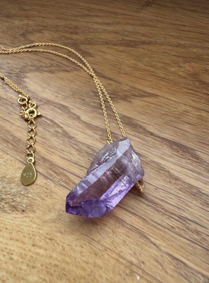 Naszyjnik z dużym Ametystem z Vera Cruz
