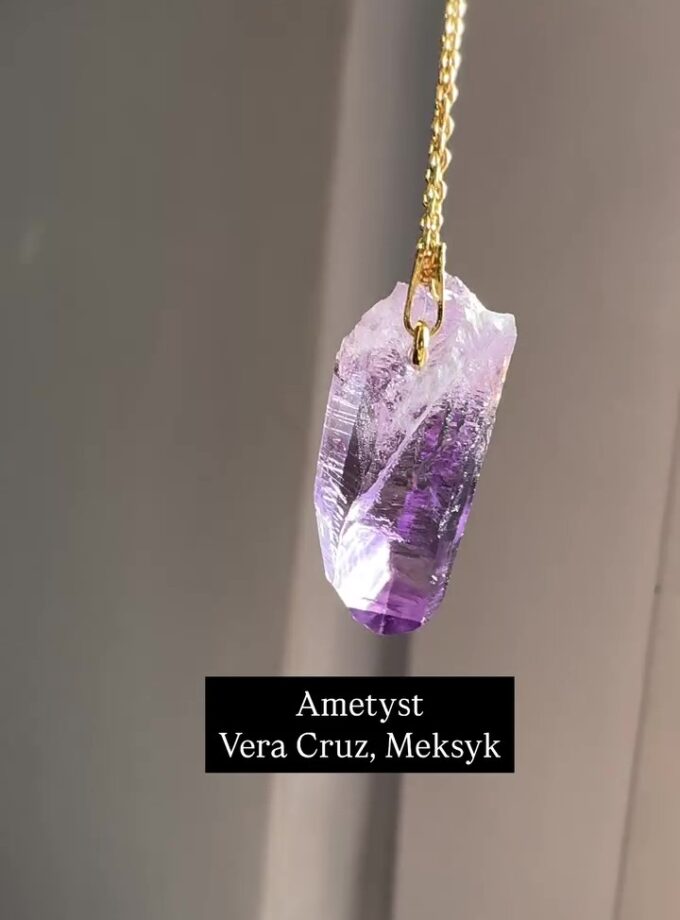 Naszyjnik z dużym Ametystem z Vera Cruz