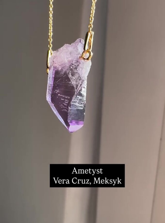 Naszyjnik z dużym Ametystem z Vera Cruz