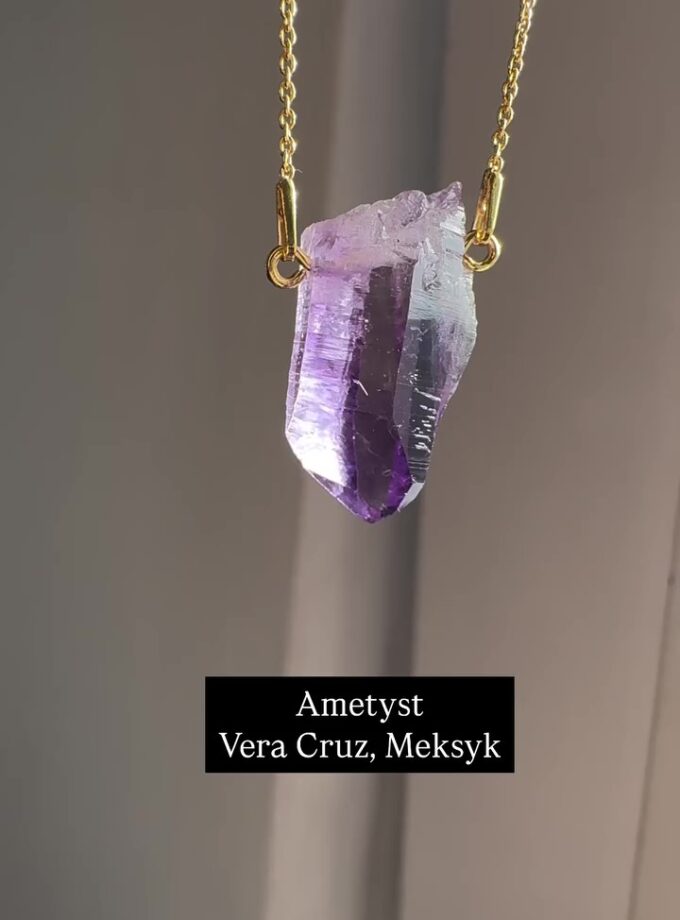 Naszyjnik z dużym Ametystem z Vera Cruz