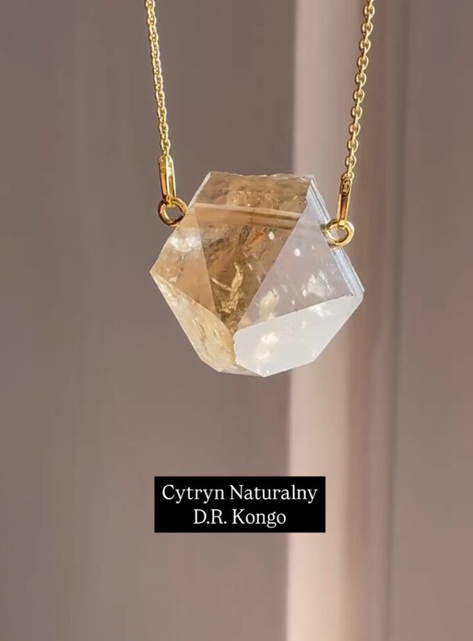 Naszyjnik z Cytrynem Naturalnym z D.R. Kongo