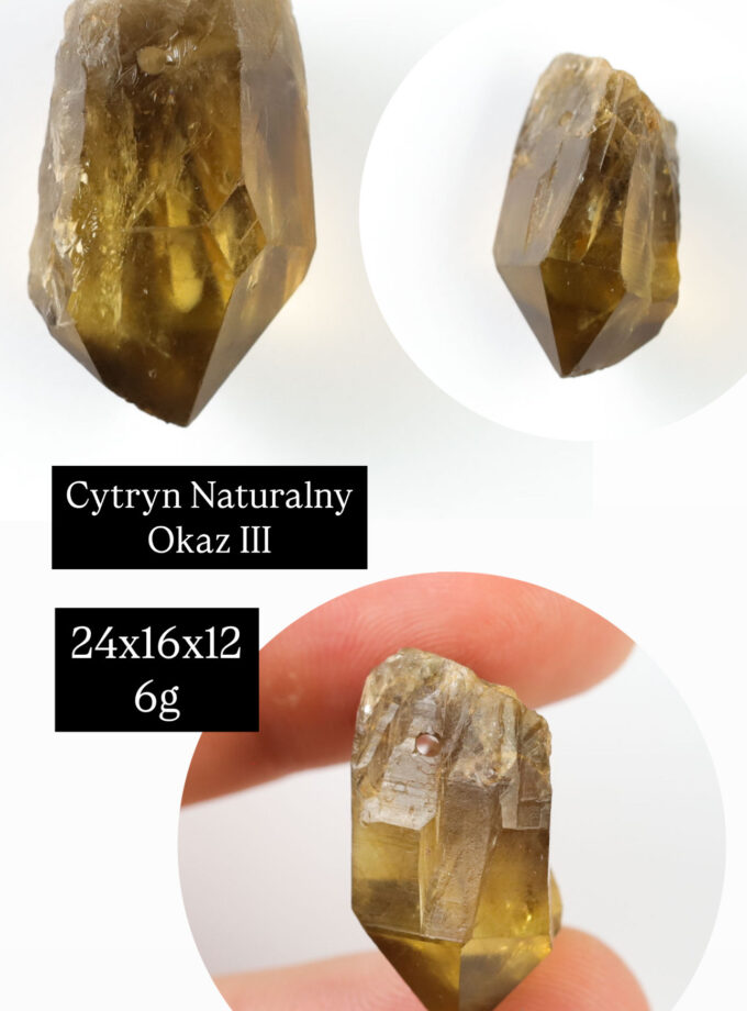 Naszyjnik z Naturalnym Cytrynem z D.R. Kongo