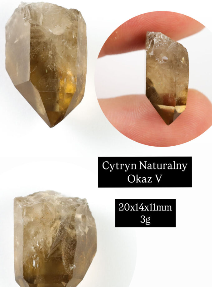 Naszyjnik z Cytrynem Naturalnym, D.R. Kongo