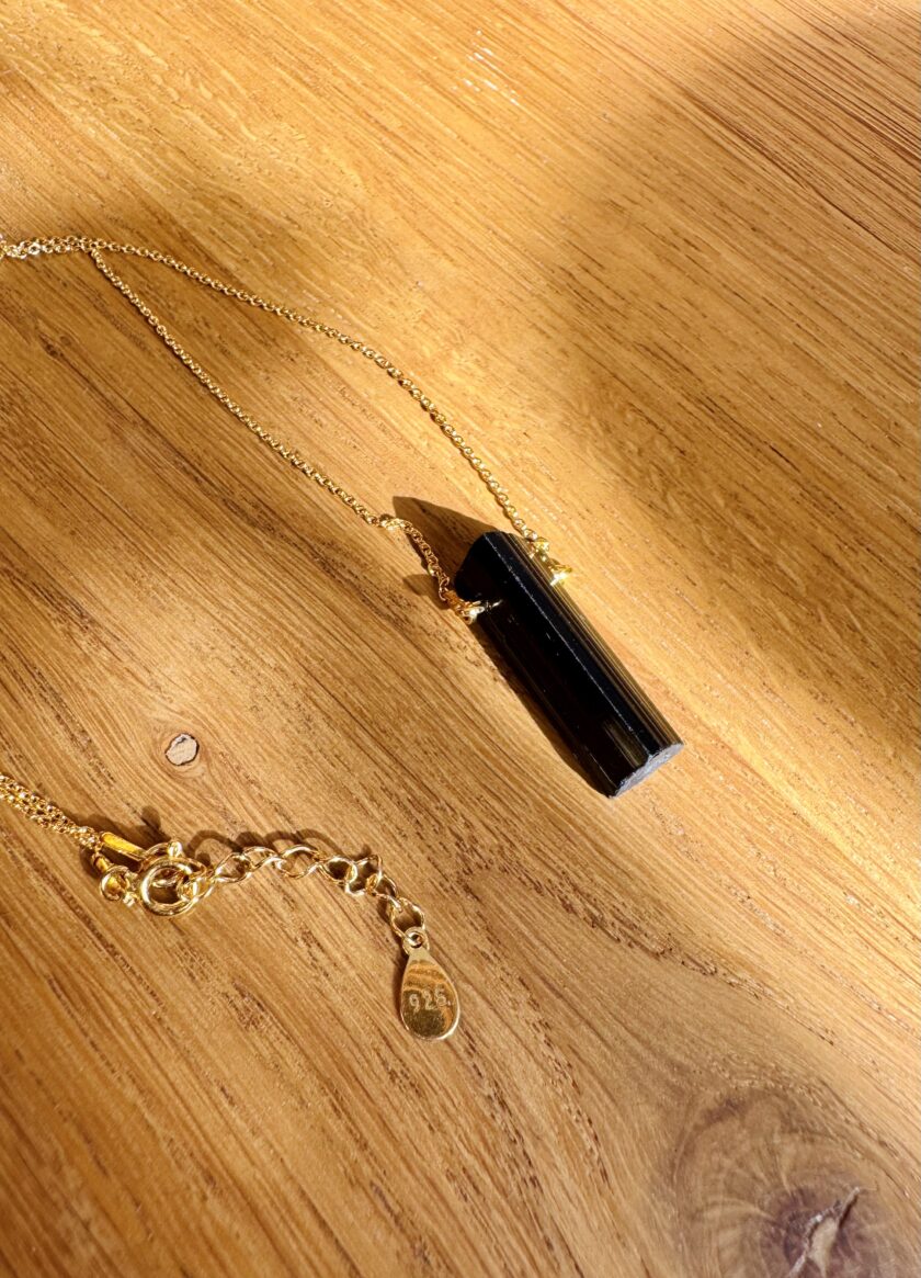 Necklace with black tourmaline (SCHORL) - Picture 4