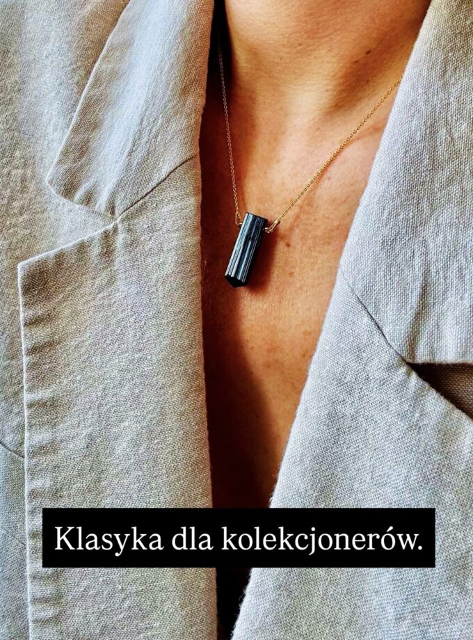 Naszyjnik z Turmalinem Czarnym Schorl (wybór okazu)
