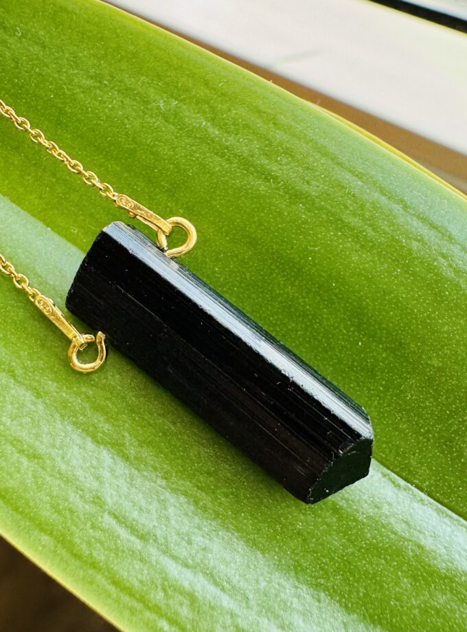 Naszyjnik z Turmalinem Czarnym Schorl (wybór okazu)