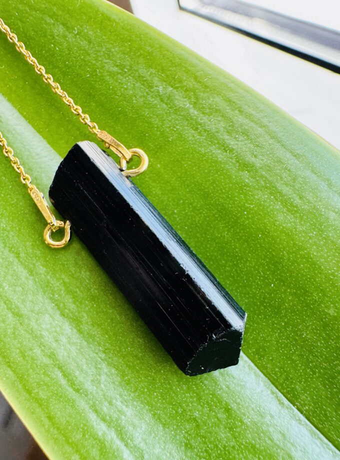 Naszyjnik z Turmalinem Czarnym Schorl (wybór okazu)