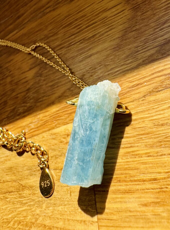 Naszyjnik z Akwamarynem - kryształ naturalny