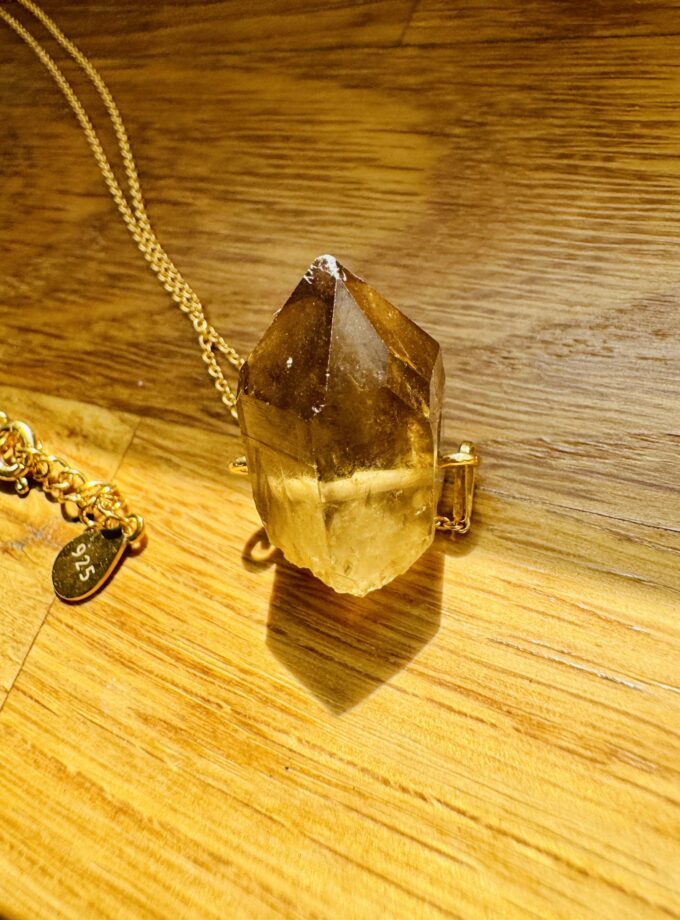 Naszyjnik z Cytrynem Naturalnym z D.R. Kongo