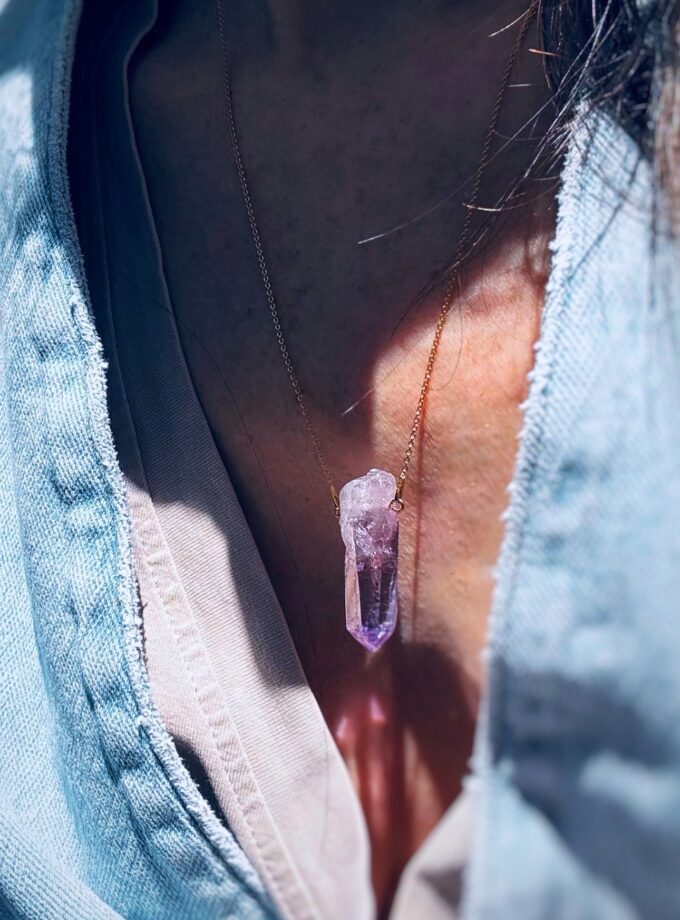 Naszyjnik z dużym Ametystem z Veracruz (wybór okazu)