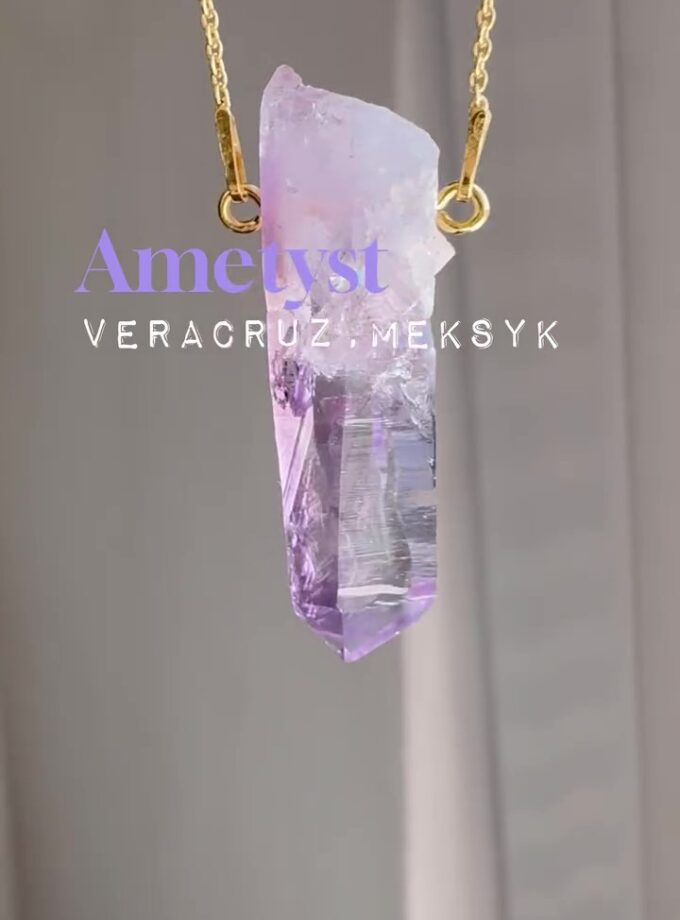 Naszyjnik z dużym Ametystem z Veracruz (wybór okazu)