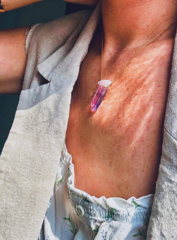 Naszyjnik z dużym Ametystem z Veracruz