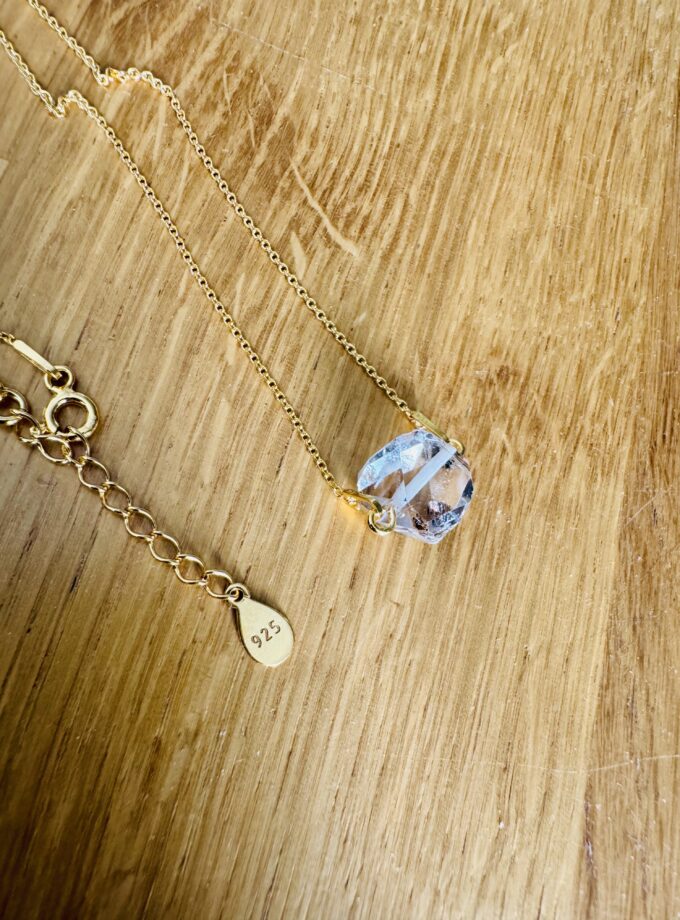 Naszyjnik z Diamentem z Herkimer-możliwy wybór łańcuszka