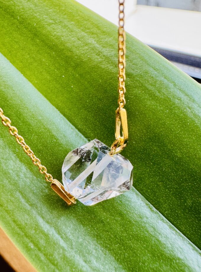 Naszyjnik z Diamentem z Herkimer-możliwy wybór łańcuszka