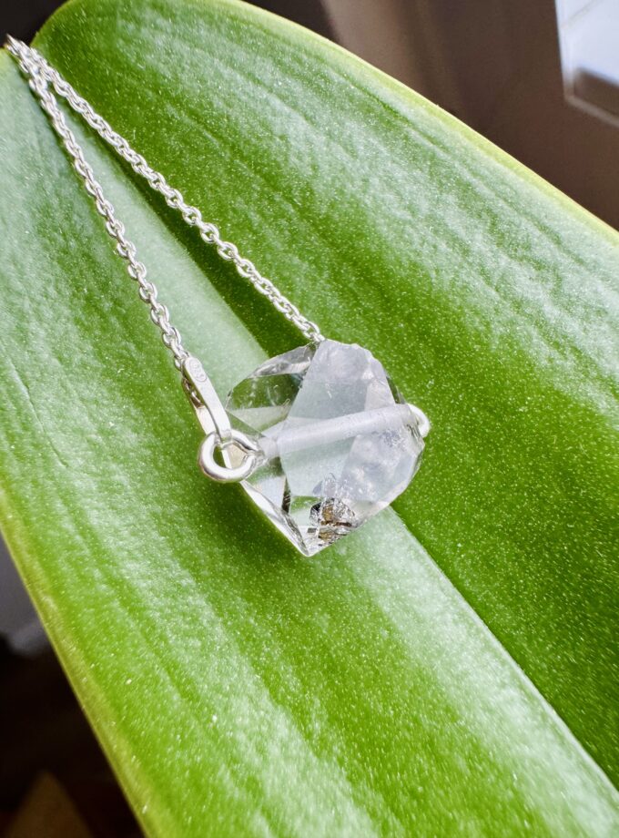 Naszyjnik z Diamentem z Herkimer-możliwy wybór łańcuszka