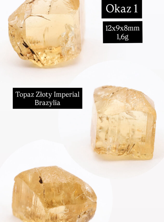 Naszyjnik z Topazem Imperialnym z Ouro Preto (Brazylia)