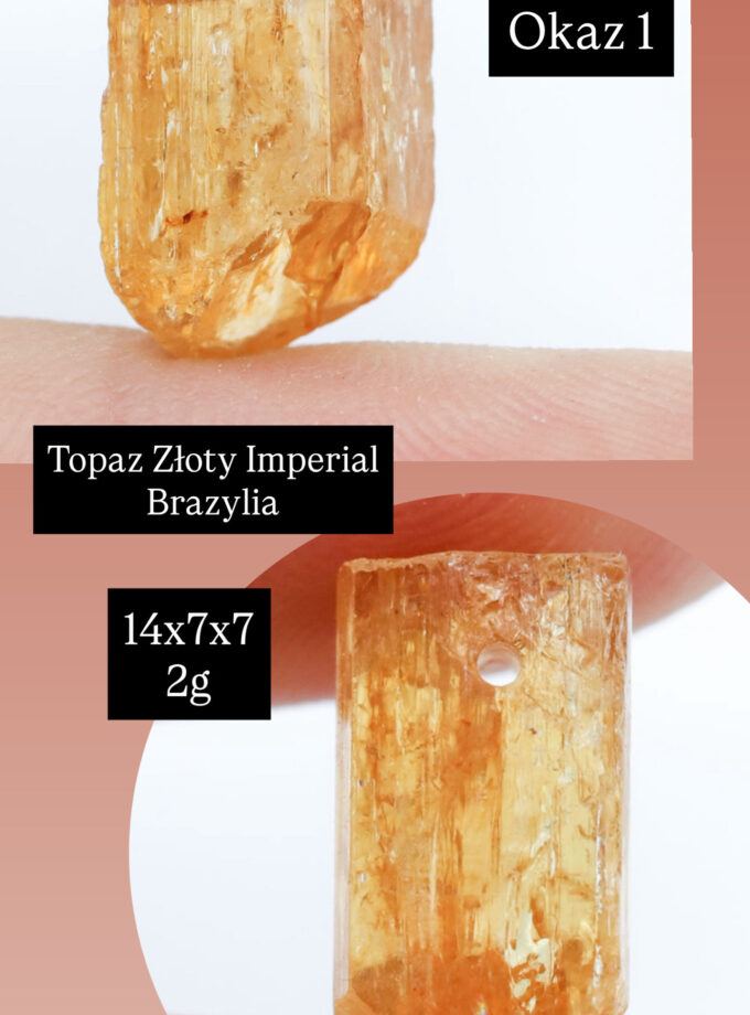 Naszyjnik z Topazem Imperialnym Ouro Preto, Brazylia