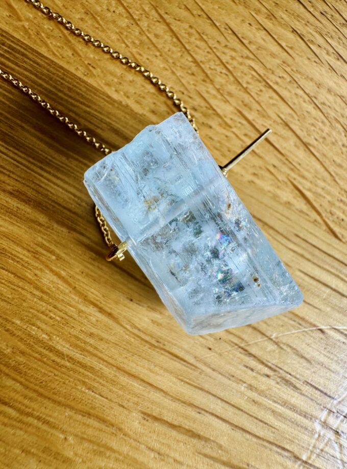 Naszyjnik z Naturalnym Topazem z Nigerii (wybór okazu)