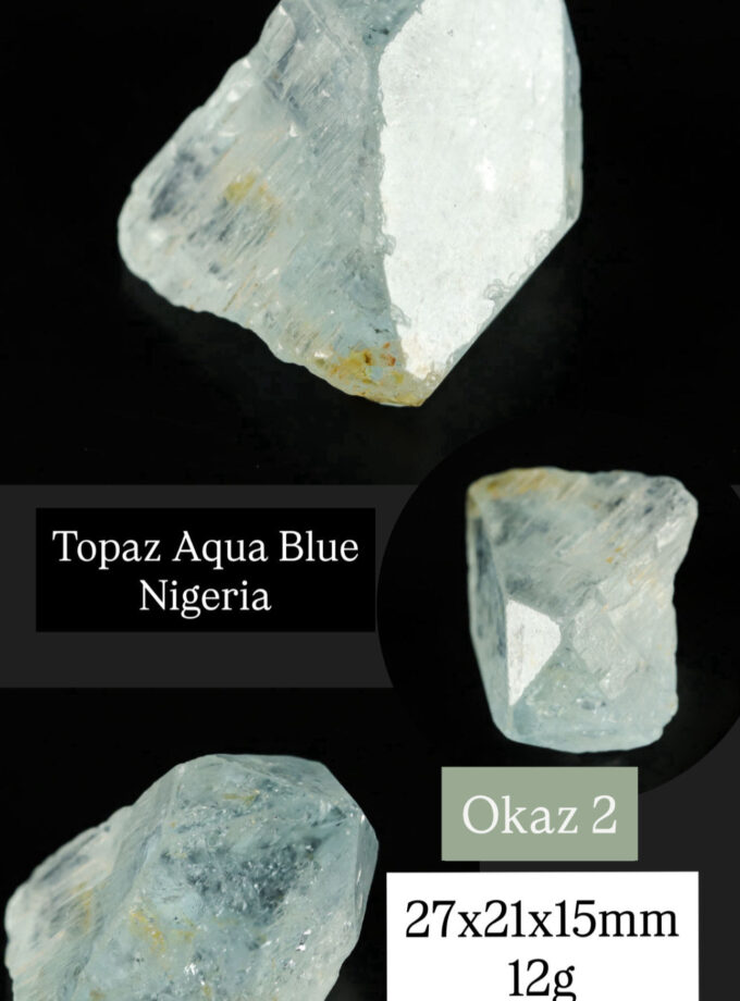 Naszyjnik z Dużym Naturalnym Topazem z Nigerii