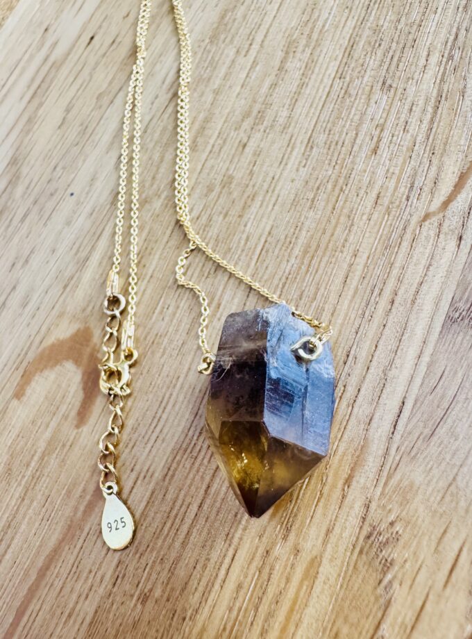 Naszyjnik z Naturalnym Cytrynem z D.R. Kongo