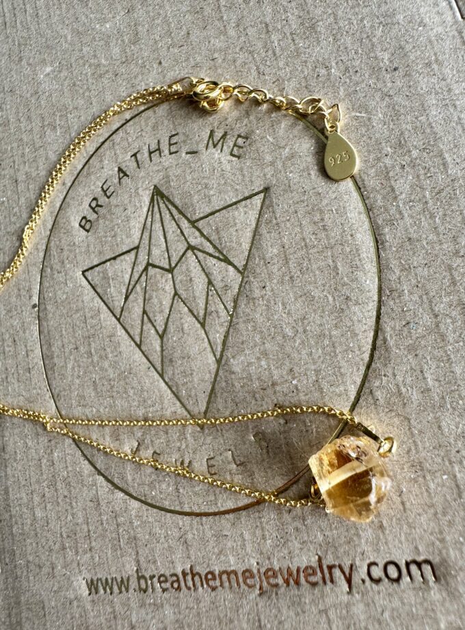 Naszyjnik z Topazem Imperialnym z Ouro Preto (Brazylia)