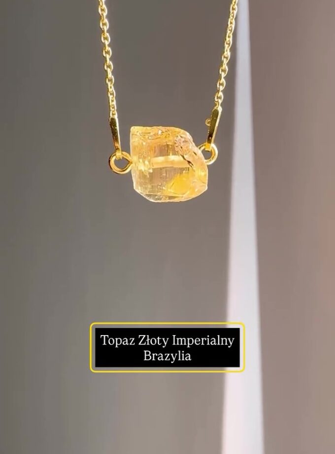 Naszyjnik z Topazem Imperialnym z Ouro Preto (Brazylia)