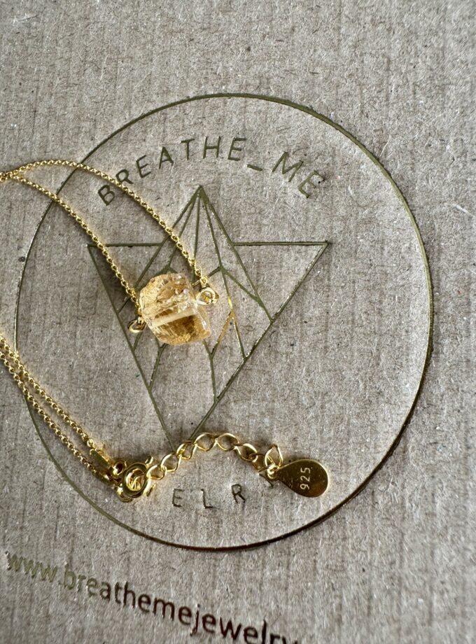 Naszyjnik z Topazem Imperialnym z Ouro Preto (Brazylia)