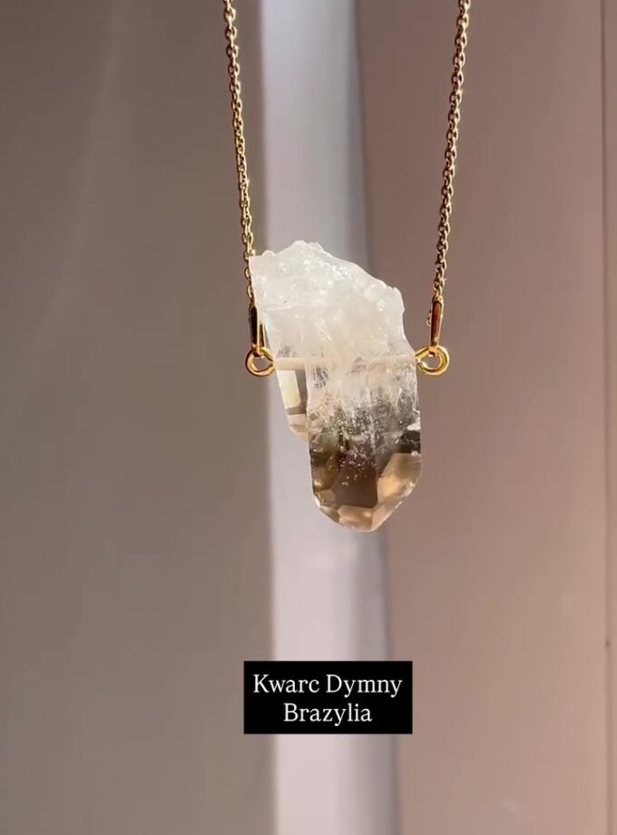 Naszyjnik z podwójnym Kwarcem Dymnym, Brazylia