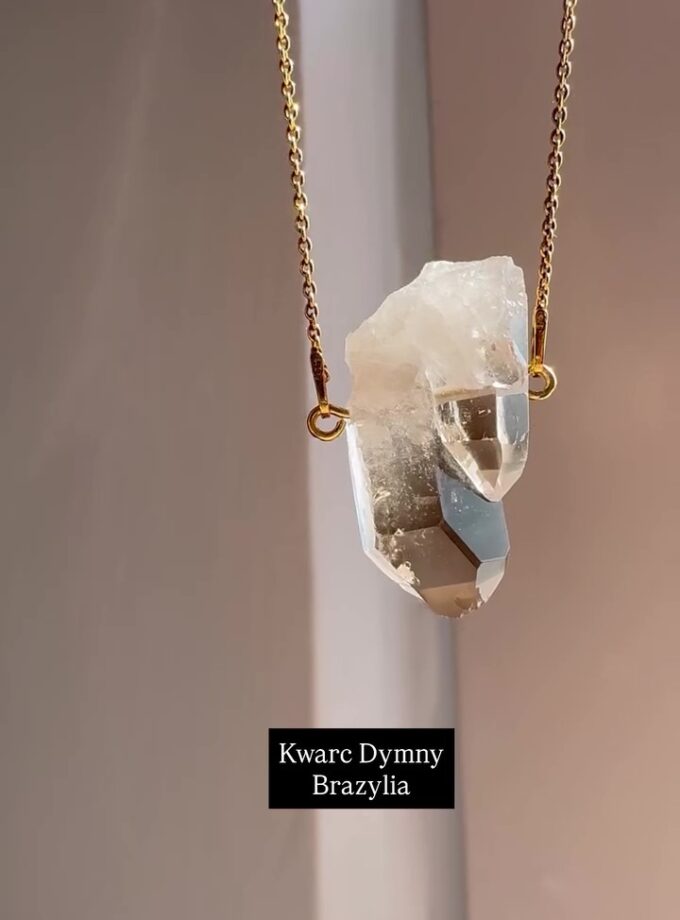 Naszyjnik z podwójnym Kwarcem Dymnym, Brazylia