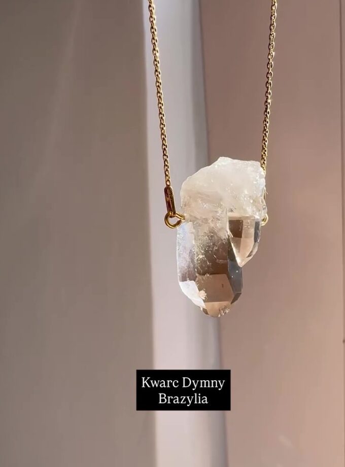 Naszyjnik z podwójnym Kwarcem Dymnym, Brazylia