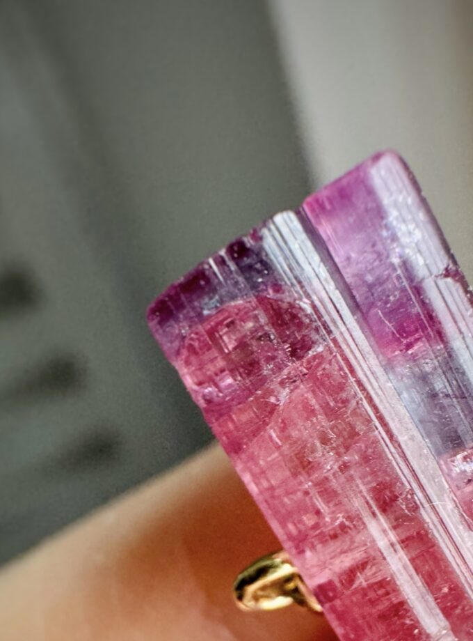 Naszyjnik z Tęczowym Rubelitem z Afganistanu