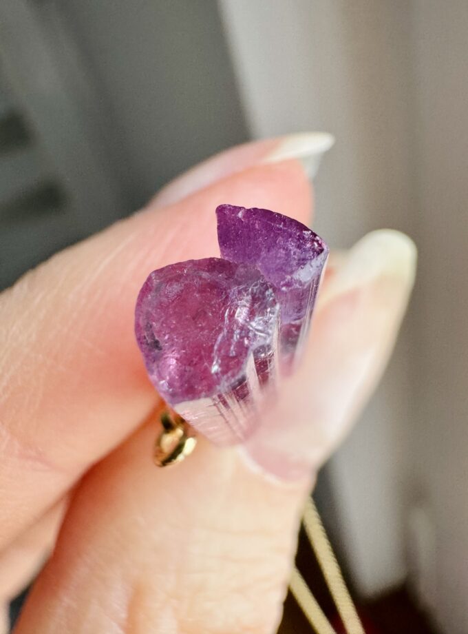 Naszyjnik z Tęczowym Rubelitem z Afganistanu